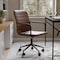 Martha Stewart Taytum Upholstered Office Chair in Saddle Brown/Oil Rubbed Bronze CH-142370-BR-BK-MS - alternate 2